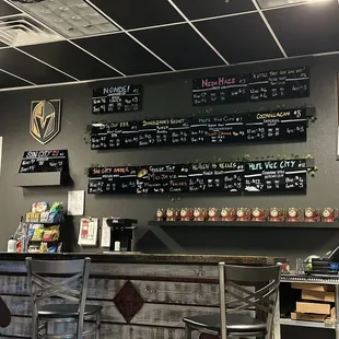 Beer list at their new location
