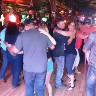 a group of people dancing