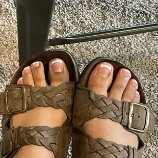 Gel French tip pedicure