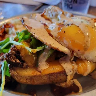 a plate of food on a table