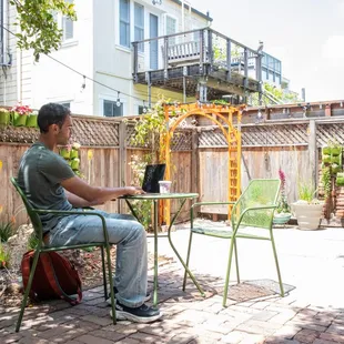 Our private outdoor patio space, the Secret Garden
