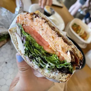 Smoked Salmon BLT Sandwich