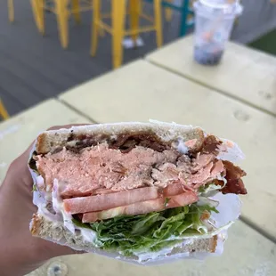 Smoked Salmon BLT Sandwich