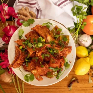 a plate of food