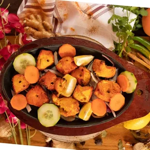 a bowl of food