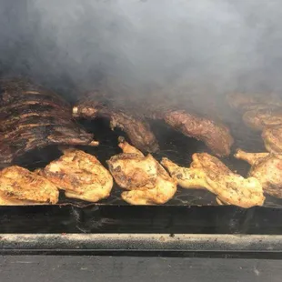 Beef Ribs, Chicken, &amp; Pork Ribs Fresh off the grill year round
