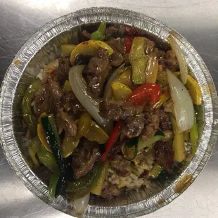 Pepper Steak over Rice, Makes For A Great Meal