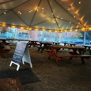 Thank so much for the awesome tent , food and service!!! Be Covid safe! I can't wait to hang here again with you! Take out yes!!!!!!