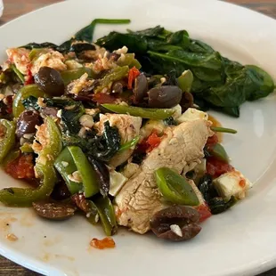 a plate of food on a table