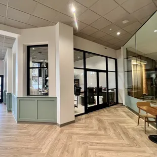 the inside of the building
