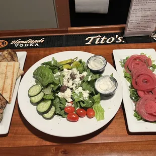 Greek Chicken Salad (side of onions)