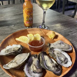 Raw oysters super fresh and delicious