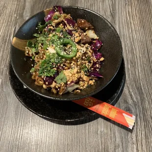 Stir fry Udon noodle bowl - excellent!