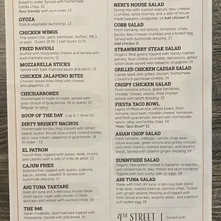 UPDATED Menu, as of September 2023 (page 2)