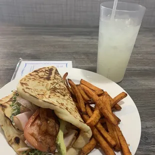 California Turkey Flatbread Sandwich