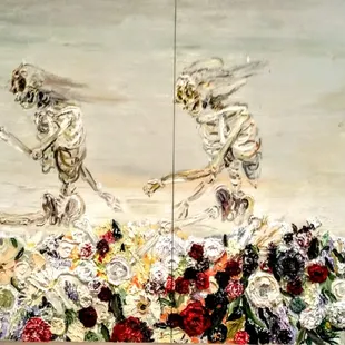 Allison Schulnik &quot;Skipping Skeletons&quot;