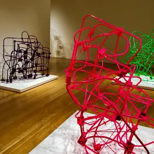 Metal tubing and electrical boxes make Miles Neidinger&apos;s works playful and interesting.  #ericnielsenkc #kansascity #nermanmuseum