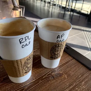 Oat milk lattes