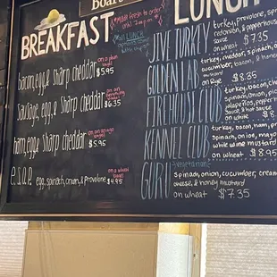 Menu- will be back to try their sandwiches.