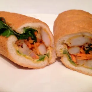 HOUSE SMOKED SHRIMP BANH MI: 9", deliciously crafted &amp; just $8; larger and $5 cheaper than Killer PoBoys!