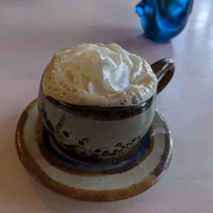 shots espresso with whip cream