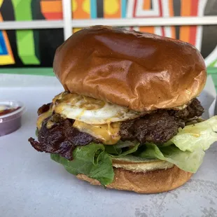 The Baconator + a fried egg