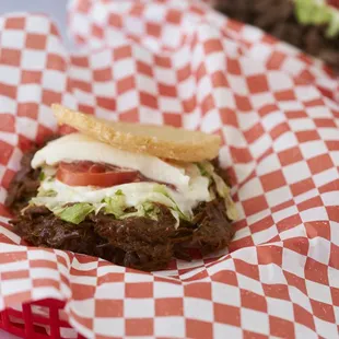AREPA CON CARNE MECHADA ( SHREDDED BEEF AREPA)