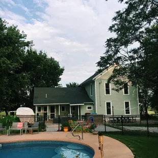 Seasonal pool. We spent a couple hours in the pool before we left. They recently added a hot tub.