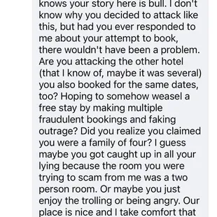 His response after my review on Google and FB was hidden, therefore, my "stars" doesn't reflect my review. Very unprofessional.