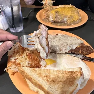 Chicken fried pork and smothered burrito