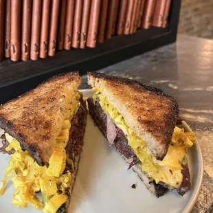 Beef cheek Reuben