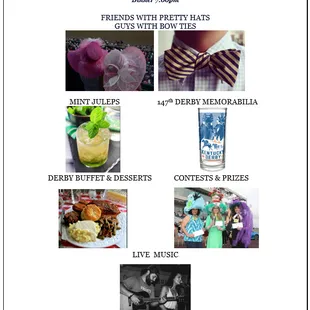 a flyer for the kentucky derby party