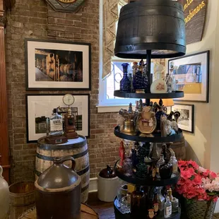 a display of antiques