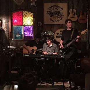 Neat area for musicians to perform. Rising Sons from Waco Texas