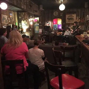 Nice bar + comfy sofa and living room furniture.