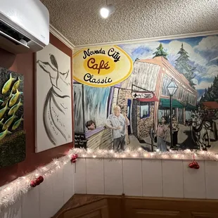 The Nevada City Cafe mural and other local art work.