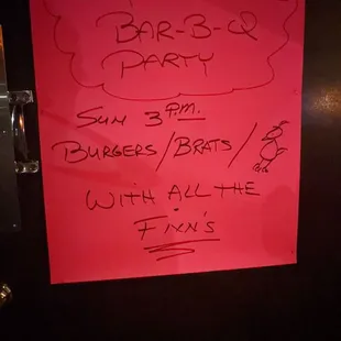 a sign on the door