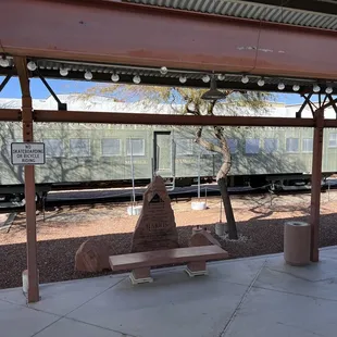 The rail car with the model trains