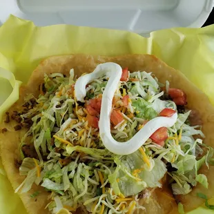 Fry Bread Taco w/ Sour Cream