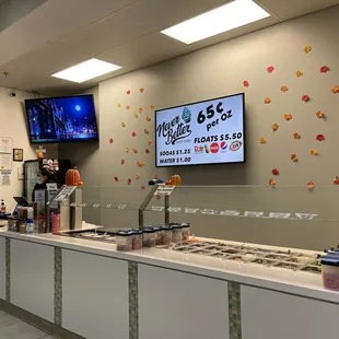 the counter area