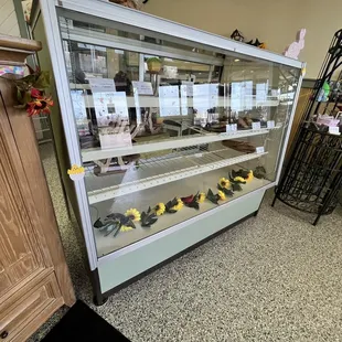 a display case full of cookies