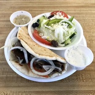 Traditional Gyro with Small Greek Salad Special