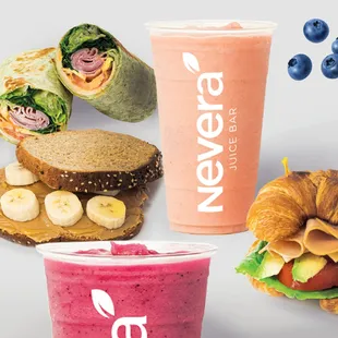 a variety of food items