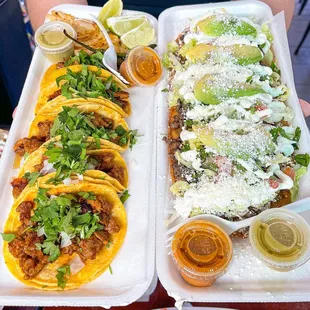 Pastor tacos and fajita huarache  Ig@ClutchCityChows