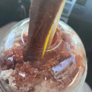 a close up of a drink