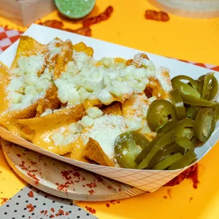 a plate of nachos