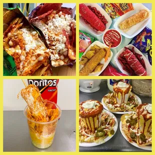 a variety of food items