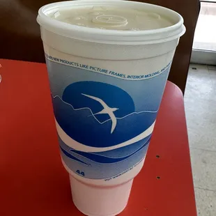 Large pineapple fruit drink for the road