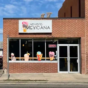 the front of the building