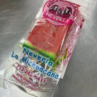 a bag of watermelon